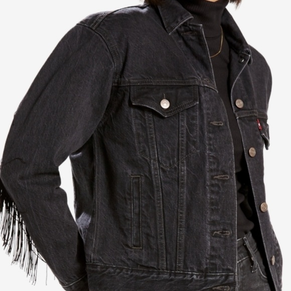 levis fringe denim jacket